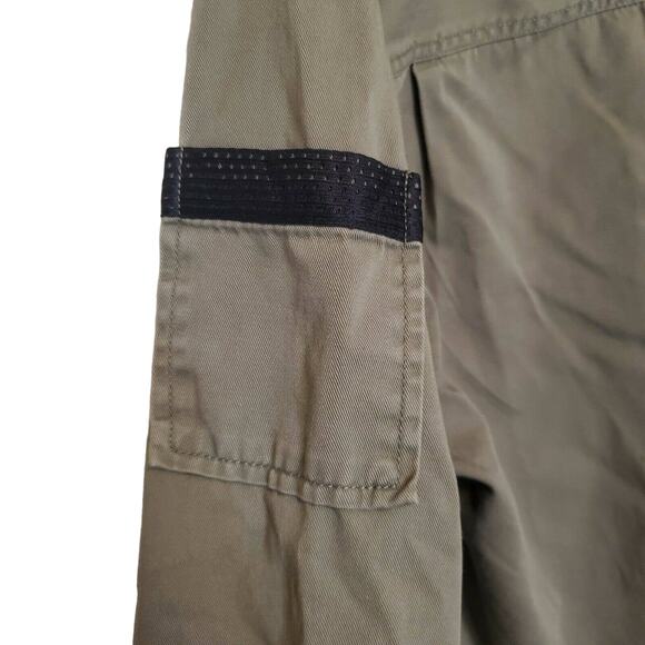 Vtg 90s Levis Levi Straus L2 Mens Medium Beige Khaki LS Cotton Jacket - Picture 4 of 5